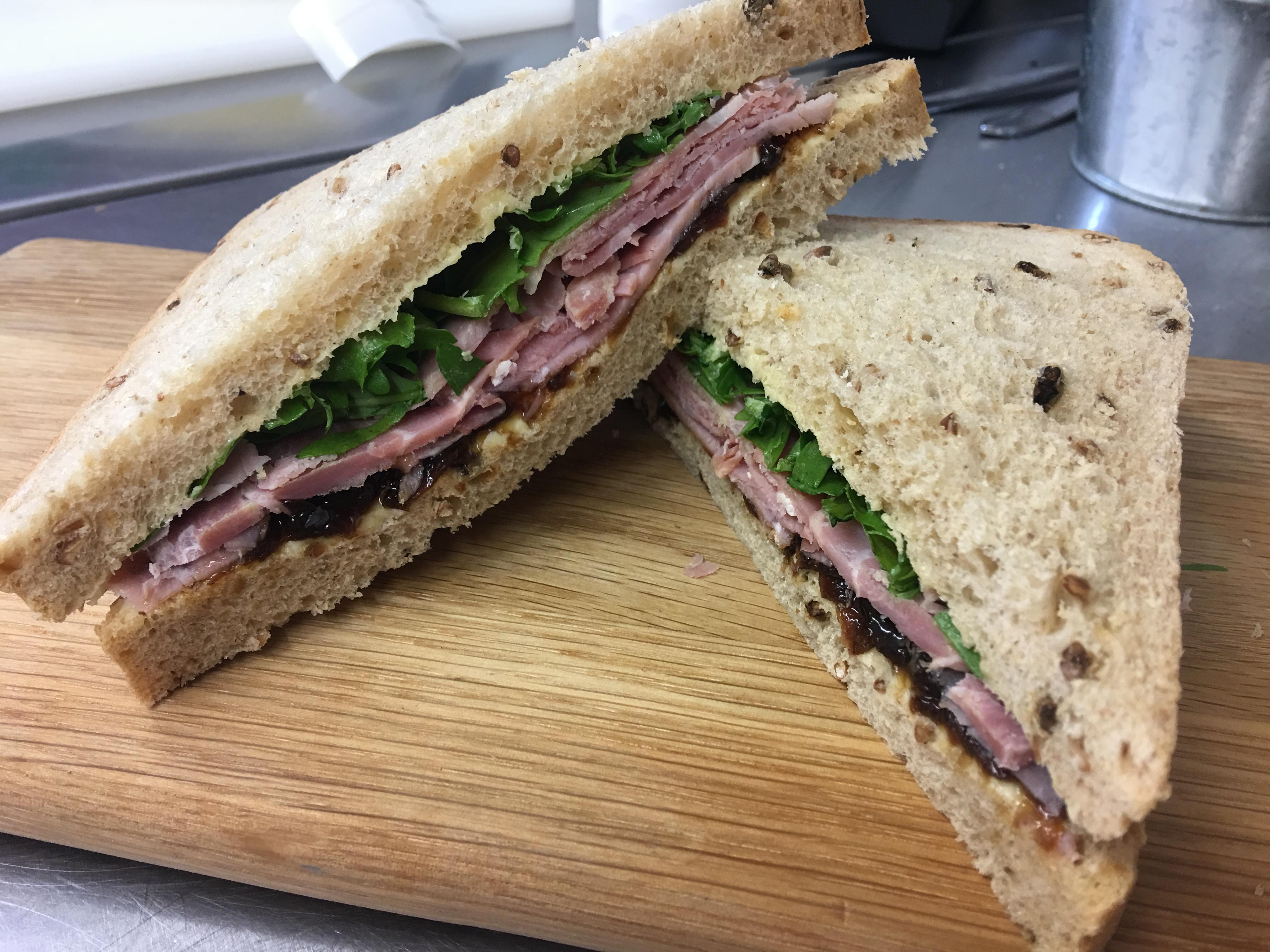 Honey Roast Gammon Ham & Red Onion Chutney Sandwich, Wrap, Baguette Or Roll