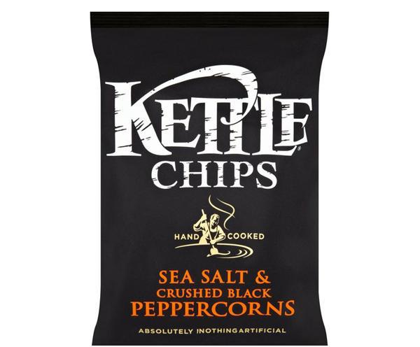 Single 40g Kettle Crisps Sea Salt & Crushed Peppercorns