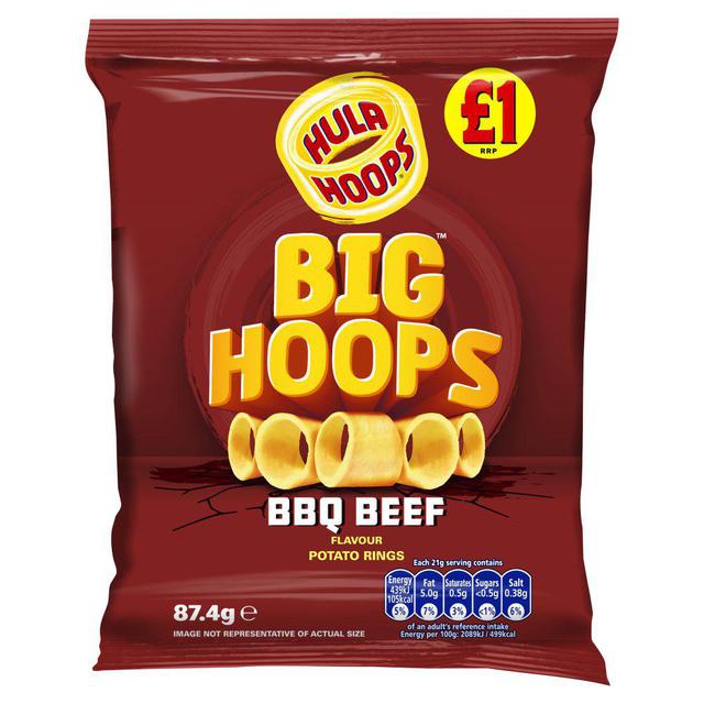 Hula Hoops Big Hoops BBQ Beef 87.4g