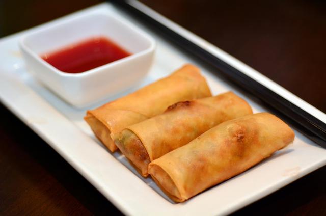 Ten - Small Vegetable Spring Rolls - Mixed Vegetables With Oriental Spices