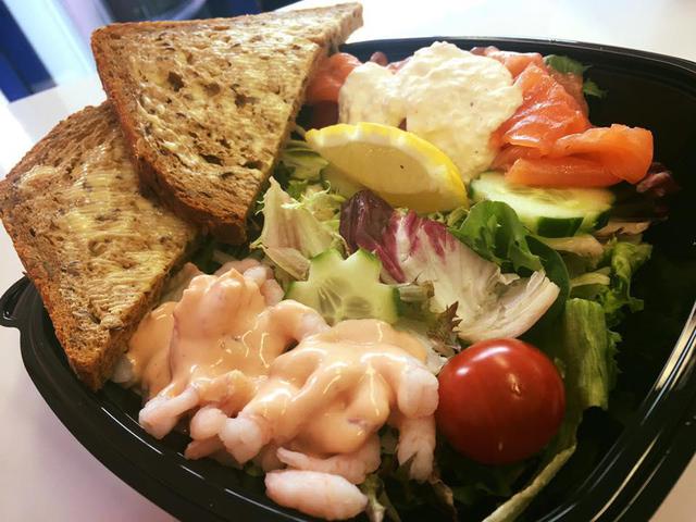 Smoked Salmon and Prawn Salad Box