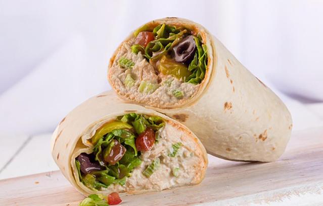 Spicy Tuna Wrap - Tuna Mayonnaise/Cayenne Pepper/Cucumber/Tomato/Onion/Carrot/Red Pepper/Mixed Leaves