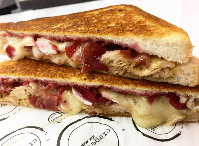 Special Christmas Toasted Sandwich - Roast Turkey, Crispy Bacon, Brie & Cranberry