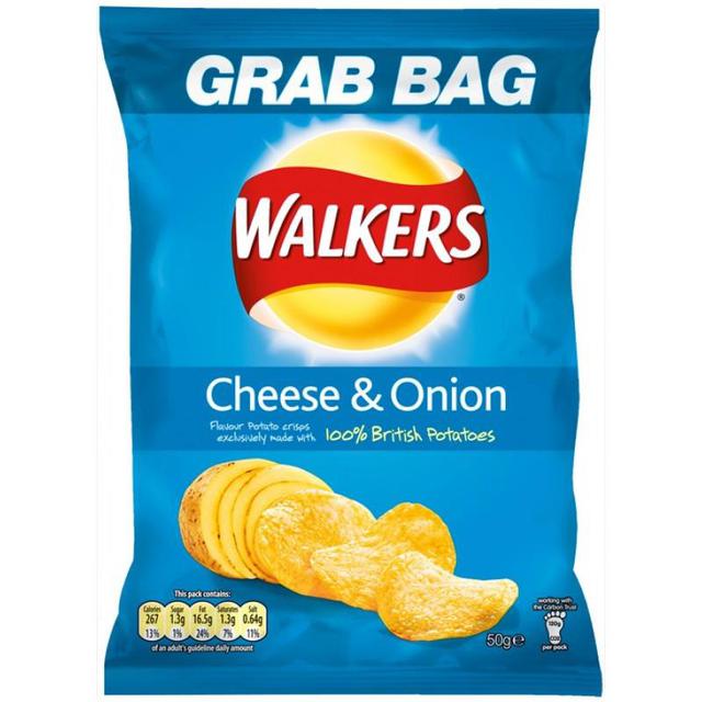 Walkers Cheese & Onion Grab Bag 50g
