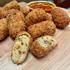 Twelve Homemade Chorizo & Parmesan Crusted Croquettes with Tomato & Basil Dipping Sauce