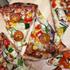 Homemade Vegetarian Stone Baked Pizza Platter - Mixed vegetable (8 Portions)